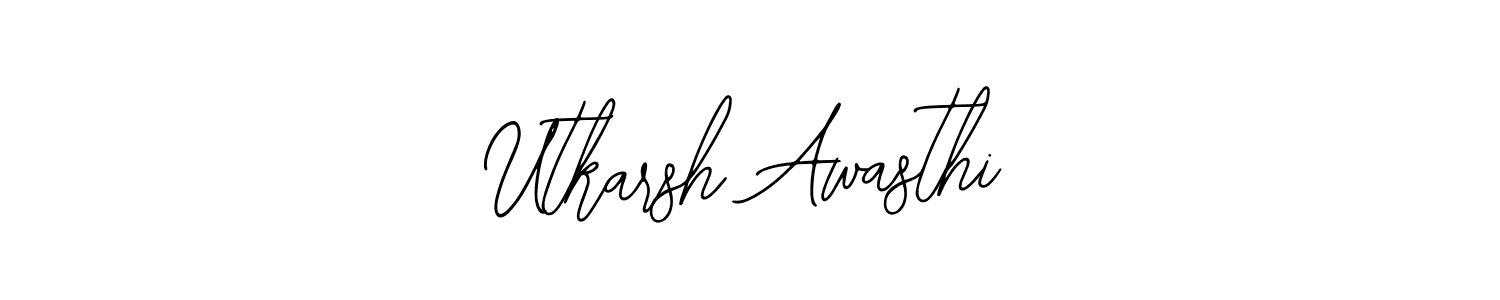 How to make Utkarsh Awasthi name signature. Use Bearetta-2O07w style for creating short signs online. This is the latest handwritten sign. Utkarsh Awasthi signature style 12 images and pictures png