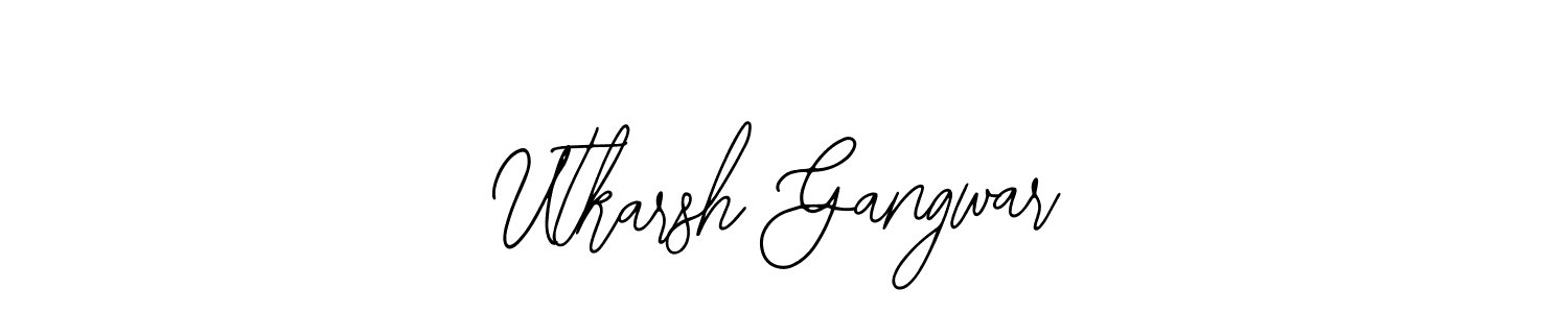 You should practise on your own different ways (Bearetta-2O07w) to write your name (Utkarsh Gangwar) in signature. don't let someone else do it for you. Utkarsh Gangwar signature style 12 images and pictures png