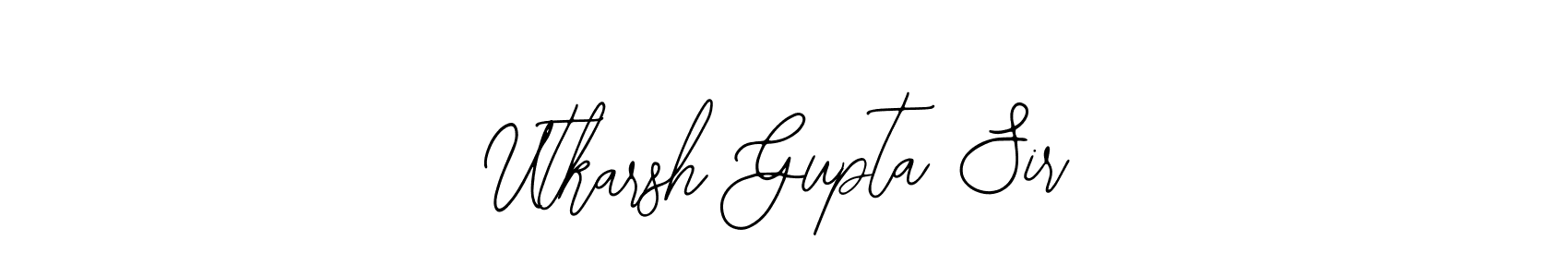 How to make Utkarsh Gupta Sir name signature. Use Bearetta-2O07w style for creating short signs online. This is the latest handwritten sign. Utkarsh Gupta Sir signature style 12 images and pictures png