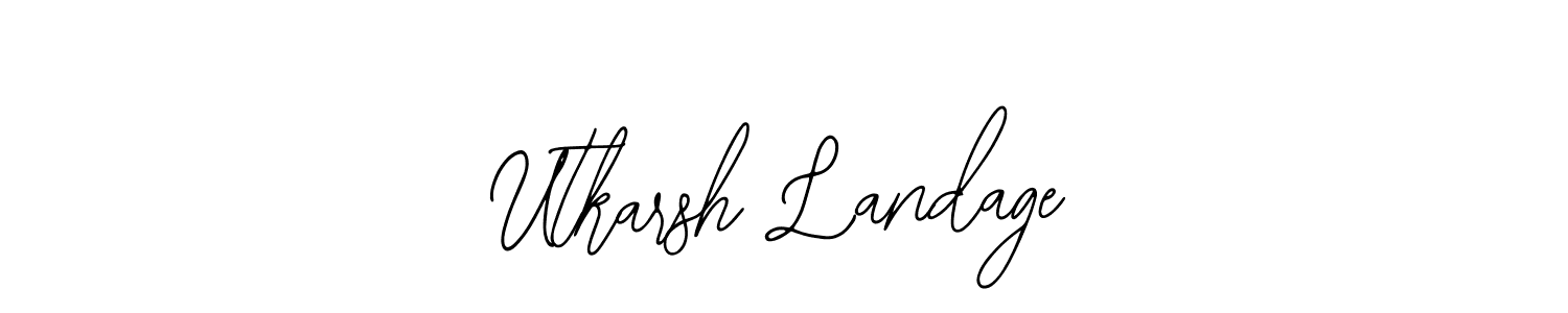 You can use this online signature creator to create a handwritten signature for the name Utkarsh Landage. This is the best online autograph maker. Utkarsh Landage signature style 12 images and pictures png