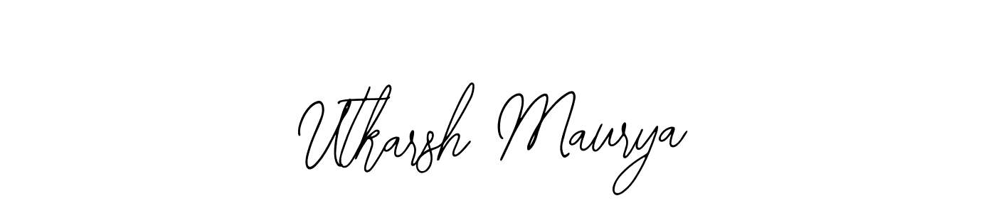 How to make Utkarsh Maurya name signature. Use Bearetta-2O07w style for creating short signs online. This is the latest handwritten sign. Utkarsh Maurya signature style 12 images and pictures png