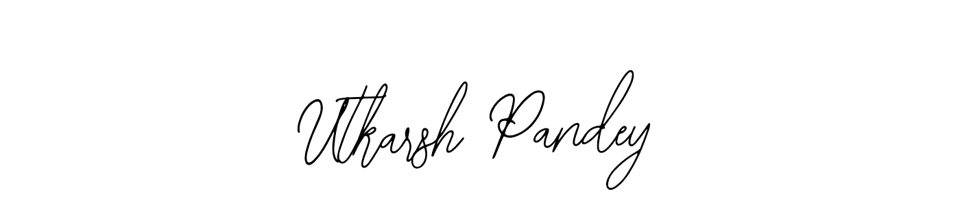How to make Utkarsh Pandey name signature. Use Bearetta-2O07w style for creating short signs online. This is the latest handwritten sign. Utkarsh Pandey signature style 12 images and pictures png