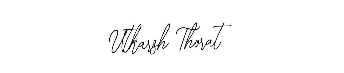 How to make Utkarsh Thorat name signature. Use Bearetta-2O07w style for creating short signs online. This is the latest handwritten sign. Utkarsh Thorat signature style 12 images and pictures png