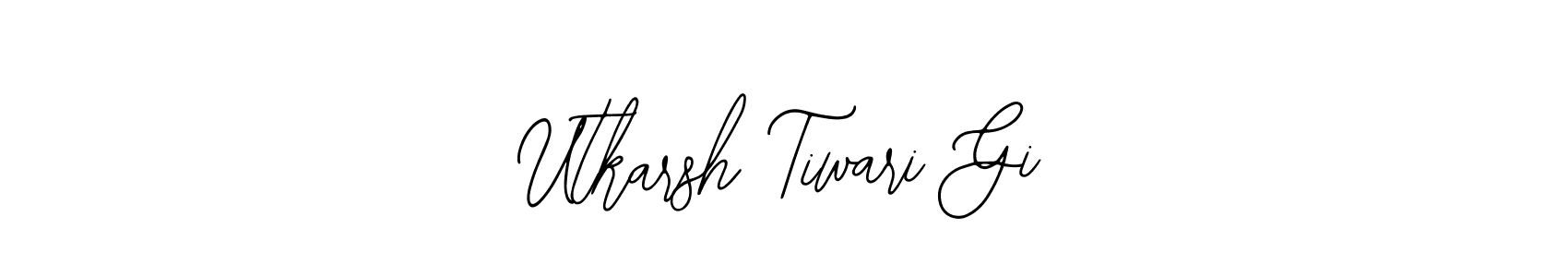 How to make Utkarsh Tiwari Gi name signature. Use Bearetta-2O07w style for creating short signs online. This is the latest handwritten sign. Utkarsh Tiwari Gi signature style 12 images and pictures png