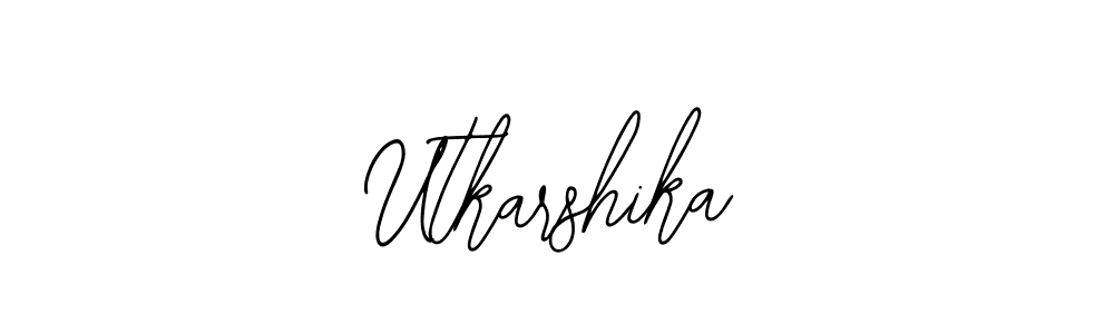 How to make Utkarshika name signature. Use Bearetta-2O07w style for creating short signs online. This is the latest handwritten sign. Utkarshika signature style 12 images and pictures png