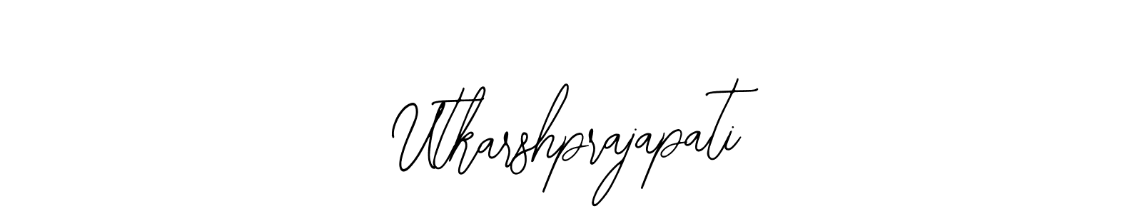 if you are searching for the best signature style for your name Utkarshprajapati. so please give up your signature search. here we have designed multiple signature styles  using Bearetta-2O07w. Utkarshprajapati signature style 12 images and pictures png
