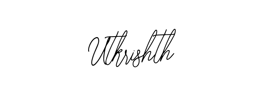 Similarly Bearetta-2O07w is the best handwritten signature design. Signature creator online .You can use it as an online autograph creator for name Utkrishth. Utkrishth signature style 12 images and pictures png
