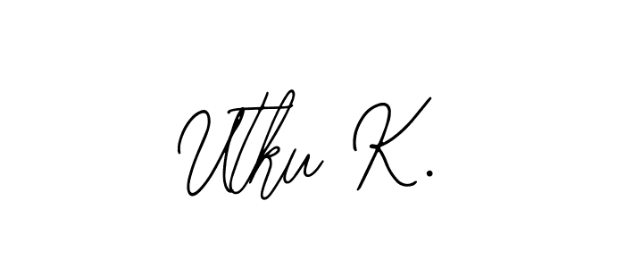 Bearetta-2O07w is a professional signature style that is perfect for those who want to add a touch of class to their signature. It is also a great choice for those who want to make their signature more unique. Get Utku K. name to fancy signature for free. Utku K. signature style 12 images and pictures png