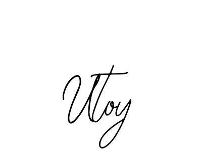 How to make Utoy signature? Bearetta-2O07w is a professional autograph style. Create handwritten signature for Utoy name. Utoy signature style 12 images and pictures png