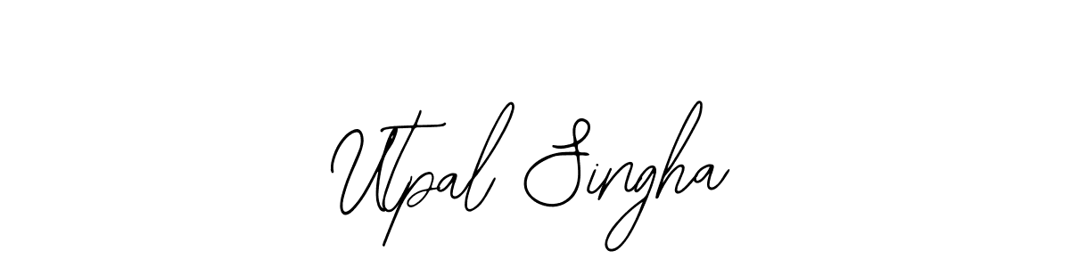 How to make Utpal Singha name signature. Use Bearetta-2O07w style for creating short signs online. This is the latest handwritten sign. Utpal Singha signature style 12 images and pictures png