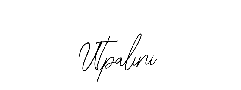 Use a signature maker to create a handwritten signature online. With this signature software, you can design (Bearetta-2O07w) your own signature for name Utpalini. Utpalini signature style 12 images and pictures png