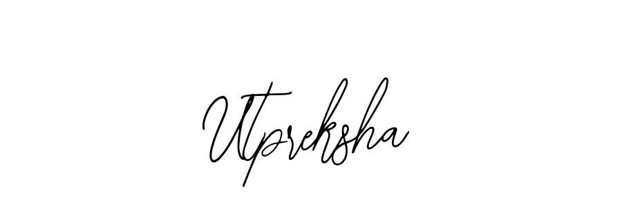 The best way (Bearetta-2O07w) to make a short signature is to pick only two or three words in your name. The name Utpreksha include a total of six letters. For converting this name. Utpreksha signature style 12 images and pictures png