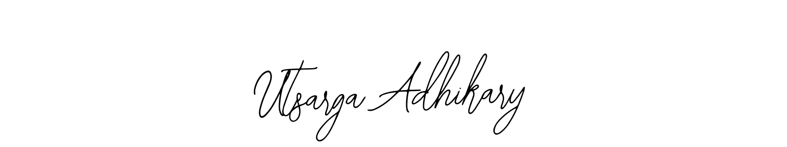 Design your own signature with our free online signature maker. With this signature software, you can create a handwritten (Bearetta-2O07w) signature for name Utsarga Adhikary. Utsarga Adhikary signature style 12 images and pictures png