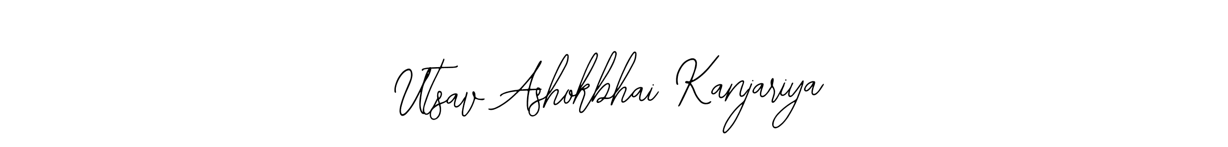 Also You can easily find your signature by using the search form. We will create Utsav Ashokbhai Kanjariya name handwritten signature images for you free of cost using Bearetta-2O07w sign style. Utsav Ashokbhai Kanjariya signature style 12 images and pictures png