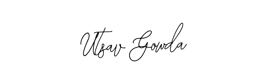 Use a signature maker to create a handwritten signature online. With this signature software, you can design (Bearetta-2O07w) your own signature for name Utsav Gowda. Utsav Gowda signature style 12 images and pictures png