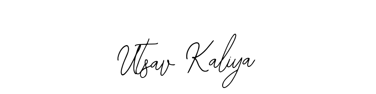 if you are searching for the best signature style for your name Utsav Kaliya. so please give up your signature search. here we have designed multiple signature styles  using Bearetta-2O07w. Utsav Kaliya signature style 12 images and pictures png