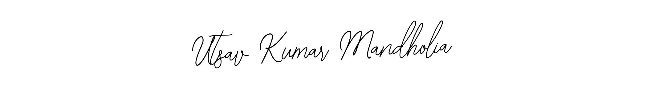 Create a beautiful signature design for name Utsav Kumar Mandholia. With this signature (Bearetta-2O07w) fonts, you can make a handwritten signature for free. Utsav Kumar Mandholia signature style 12 images and pictures png
