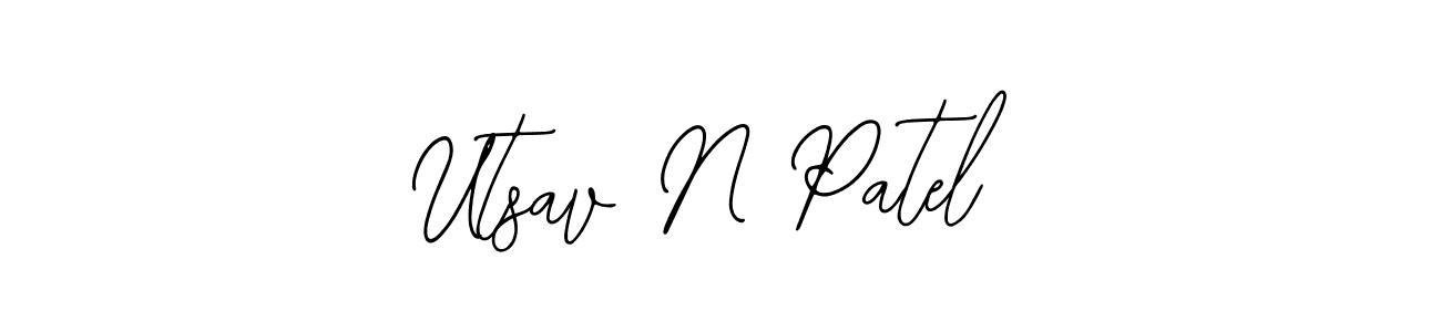 Also we have Utsav N Patel name is the best signature style. Create professional handwritten signature collection using Bearetta-2O07w autograph style. Utsav N Patel signature style 12 images and pictures png