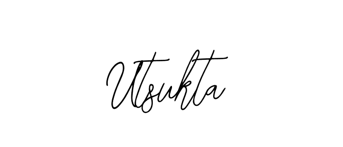 You should practise on your own different ways (Bearetta-2O07w) to write your name (Utsukta) in signature. don't let someone else do it for you. Utsukta signature style 12 images and pictures png
