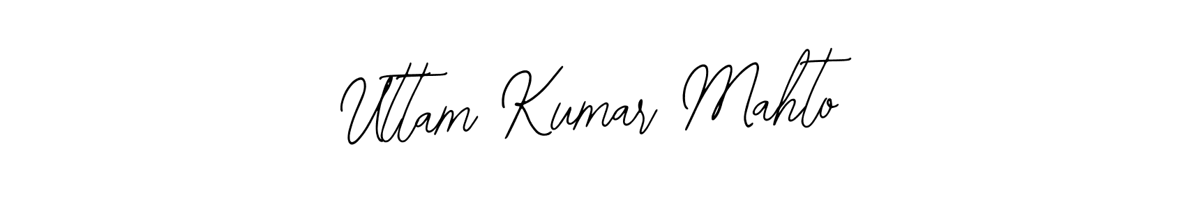 How to make Uttam Kumar Mahto name signature. Use Bearetta-2O07w style for creating short signs online. This is the latest handwritten sign. Uttam Kumar Mahto signature style 12 images and pictures png