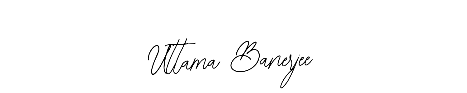 How to make Uttama Banerjee name signature. Use Bearetta-2O07w style for creating short signs online. This is the latest handwritten sign. Uttama Banerjee signature style 12 images and pictures png