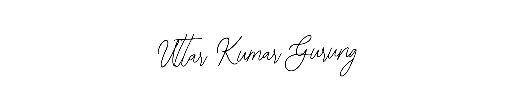 How to make Uttar Kumar Gurung name signature. Use Bearetta-2O07w style for creating short signs online. This is the latest handwritten sign. Uttar Kumar Gurung signature style 12 images and pictures png