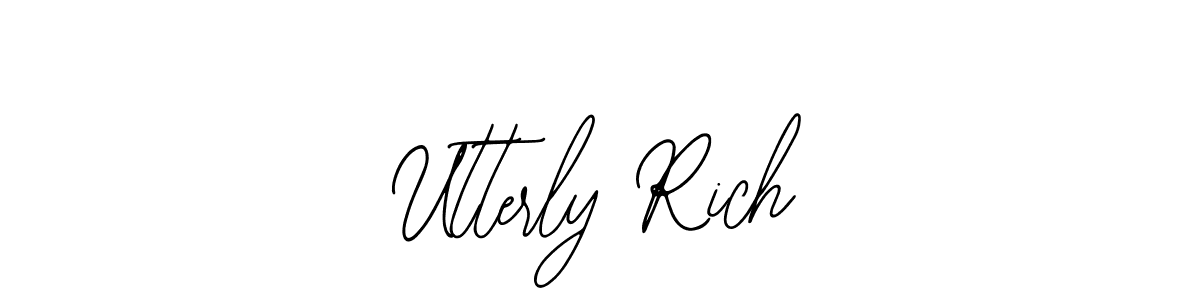 Design your own signature with our free online signature maker. With this signature software, you can create a handwritten (Bearetta-2O07w) signature for name Utterly Rich. Utterly Rich signature style 12 images and pictures png