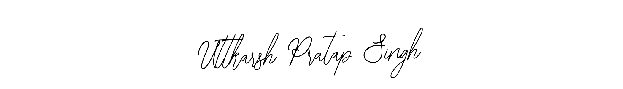 How to make Uttkarsh Pratap Singh name signature. Use Bearetta-2O07w style for creating short signs online. This is the latest handwritten sign. Uttkarsh Pratap Singh signature style 12 images and pictures png
