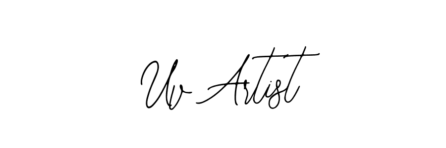 How to make Uv Artist name signature. Use Bearetta-2O07w style for creating short signs online. This is the latest handwritten sign. Uv Artist signature style 12 images and pictures png