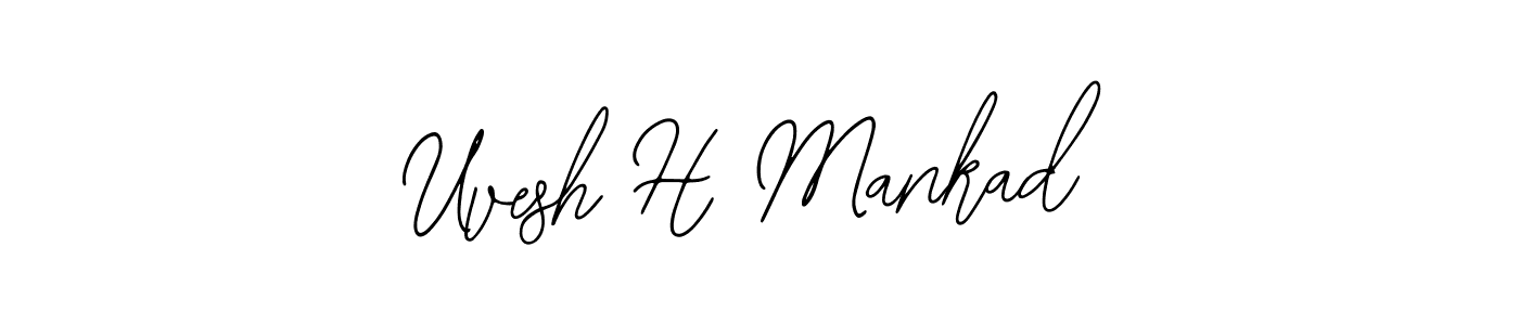 Uvesh H Mankad stylish signature style. Best Handwritten Sign (Bearetta-2O07w) for my name. Handwritten Signature Collection Ideas for my name Uvesh H Mankad. Uvesh H Mankad signature style 12 images and pictures png