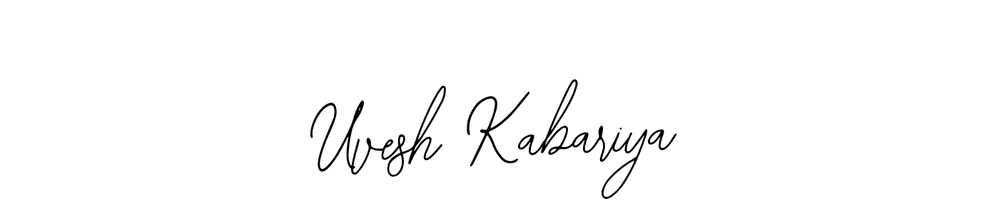 Design your own signature with our free online signature maker. With this signature software, you can create a handwritten (Bearetta-2O07w) signature for name Uvesh Kabariya. Uvesh Kabariya signature style 12 images and pictures png