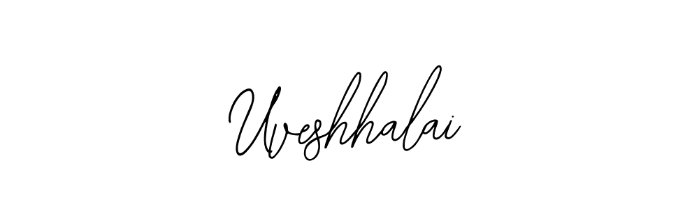 You should practise on your own different ways (Bearetta-2O07w) to write your name (Uveshhalai) in signature. don't let someone else do it for you. Uveshhalai signature style 12 images and pictures png
