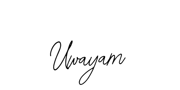 You should practise on your own different ways (Bearetta-2O07w) to write your name (Uwayam) in signature. don't let someone else do it for you. Uwayam signature style 12 images and pictures png