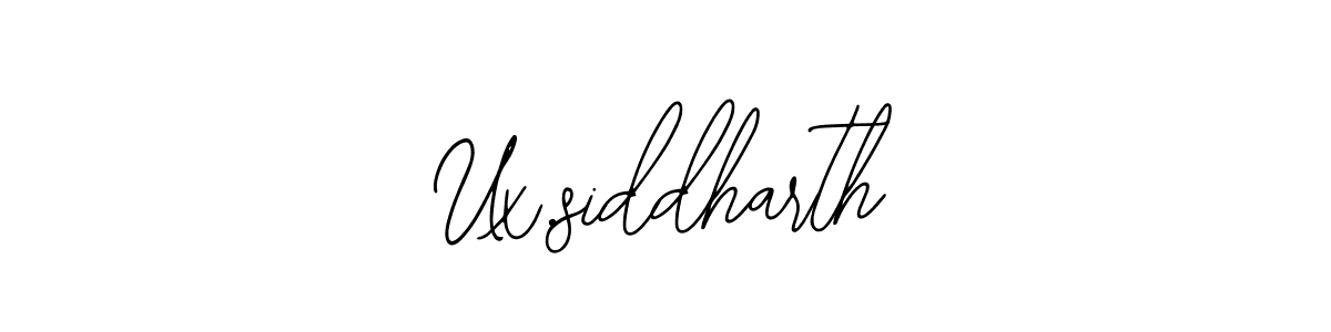 Create a beautiful signature design for name Ux.siddharth. With this signature (Bearetta-2O07w) fonts, you can make a handwritten signature for free. Ux.siddharth signature style 12 images and pictures png