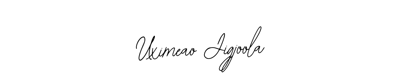 The best way (Bearetta-2O07w) to make a short signature is to pick only two or three words in your name. The name Uximeao Jigjoola include a total of six letters. For converting this name. Uximeao Jigjoola signature style 12 images and pictures png