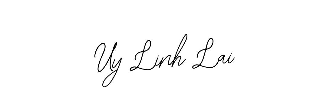 How to make Uy Linh Lai name signature. Use Bearetta-2O07w style for creating short signs online. This is the latest handwritten sign. Uy Linh Lai signature style 12 images and pictures png
