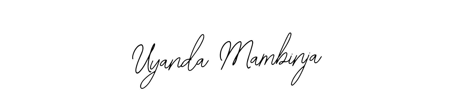 It looks lik you need a new signature style for name Uyanda Mambinja. Design unique handwritten (Bearetta-2O07w) signature with our free signature maker in just a few clicks. Uyanda Mambinja signature style 12 images and pictures png