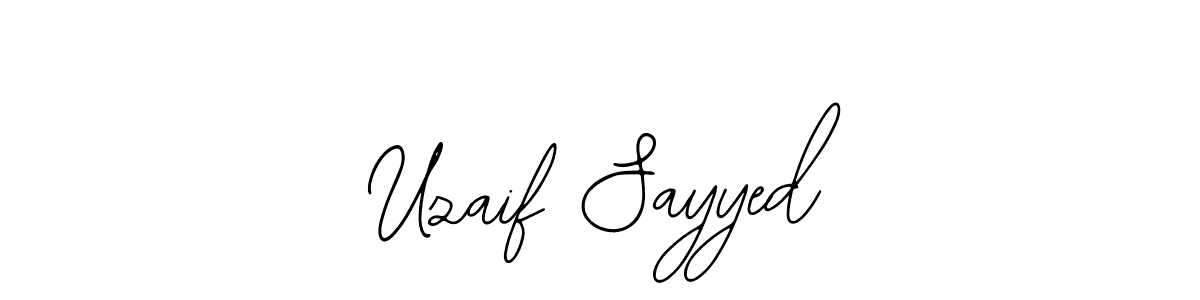 This is the best signature style for the Uzaif Sayyed name. Also you like these signature font (Bearetta-2O07w). Mix name signature. Uzaif Sayyed signature style 12 images and pictures png
