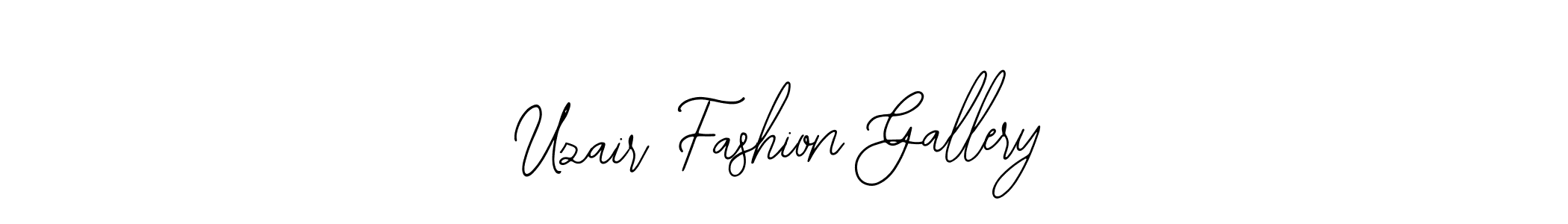 Similarly Bearetta-2O07w is the best handwritten signature design. Signature creator online .You can use it as an online autograph creator for name Uzair Fashion Gallery. Uzair Fashion Gallery signature style 12 images and pictures png