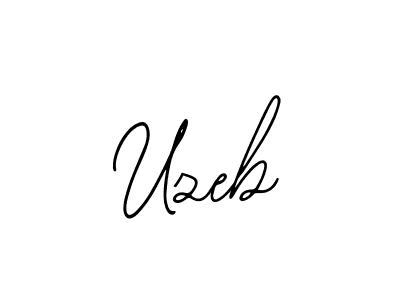 How to make Uzeb name signature. Use Bearetta-2O07w style for creating short signs online. This is the latest handwritten sign. Uzeb signature style 12 images and pictures png
