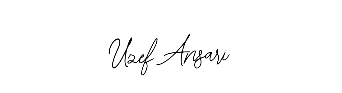 Bearetta-2O07w is a professional signature style that is perfect for those who want to add a touch of class to their signature. It is also a great choice for those who want to make their signature more unique. Get Uzef Ansari name to fancy signature for free. Uzef Ansari signature style 12 images and pictures png