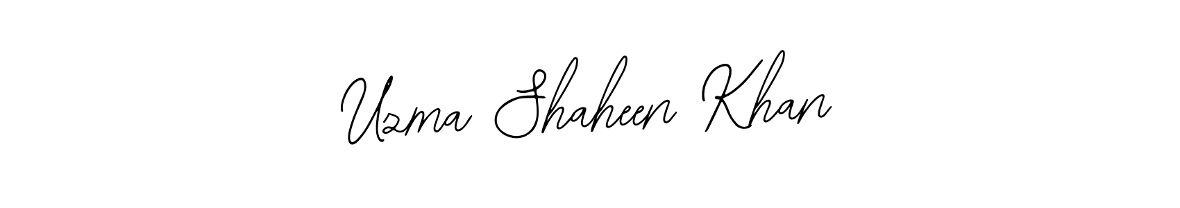The best way (Bearetta-2O07w) to make a short signature is to pick only two or three words in your name. The name Uzma Shaheen Khan include a total of six letters. For converting this name. Uzma Shaheen Khan signature style 12 images and pictures png