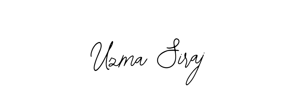 Create a beautiful signature design for name Uzma Siraj. With this signature (Bearetta-2O07w) fonts, you can make a handwritten signature for free. Uzma Siraj signature style 12 images and pictures png