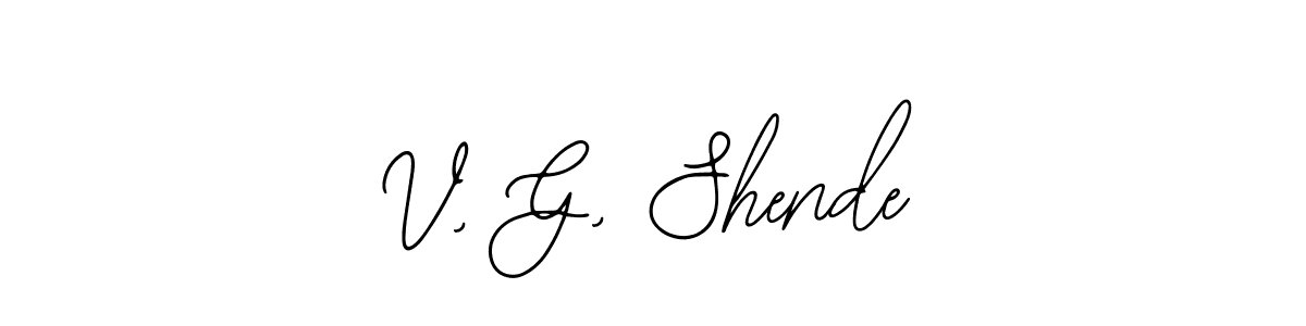 Make a beautiful signature design for name V, G, Shende. With this signature (Bearetta-2O07w) style, you can create a handwritten signature for free. V, G, Shende signature style 12 images and pictures png