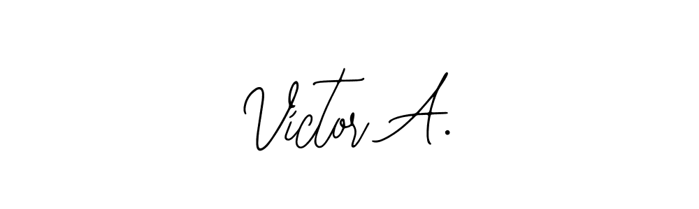 Also You can easily find your signature by using the search form. We will create Víctor A. name handwritten signature images for you free of cost using Bearetta-2O07w sign style. Víctor A. signature style 12 images and pictures png