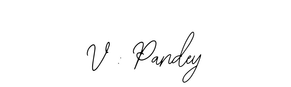 Create a beautiful signature design for name V : Pandey. With this signature (Bearetta-2O07w) fonts, you can make a handwritten signature for free. V : Pandey signature style 12 images and pictures png