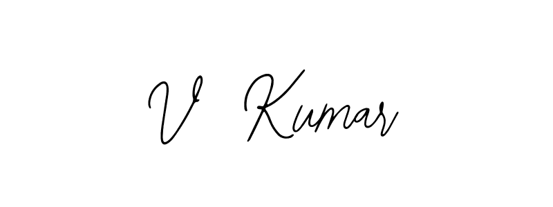 Create a beautiful signature design for name V  Kumar. With this signature (Bearetta-2O07w) fonts, you can make a handwritten signature for free. V  Kumar signature style 12 images and pictures png