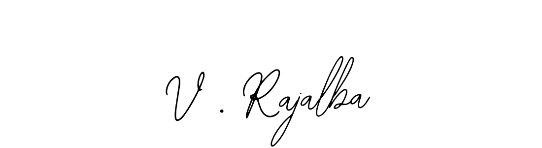Make a beautiful signature design for name V . Rajalba. With this signature (Bearetta-2O07w) style, you can create a handwritten signature for free. V . Rajalba signature style 12 images and pictures png