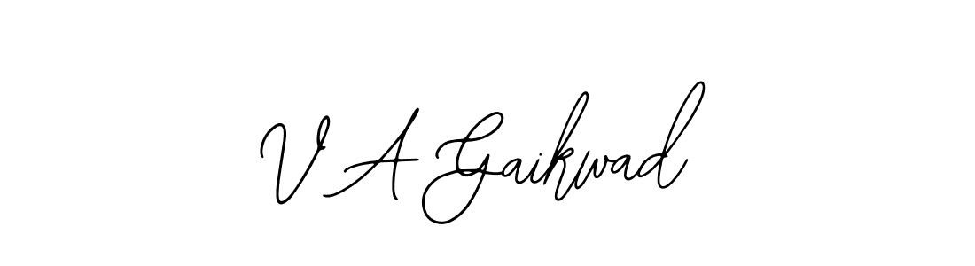 if you are searching for the best signature style for your name V A Gaikwad. so please give up your signature search. here we have designed multiple signature styles  using Bearetta-2O07w. V A Gaikwad signature style 12 images and pictures png