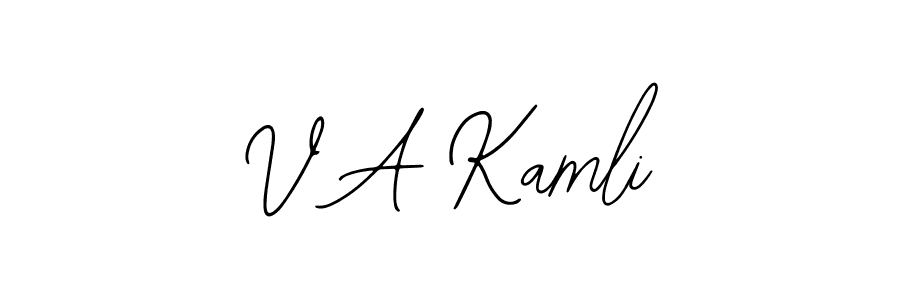 How to Draw V A Kamli signature style? Bearetta-2O07w is a latest design signature styles for name V A Kamli. V A Kamli signature style 12 images and pictures png